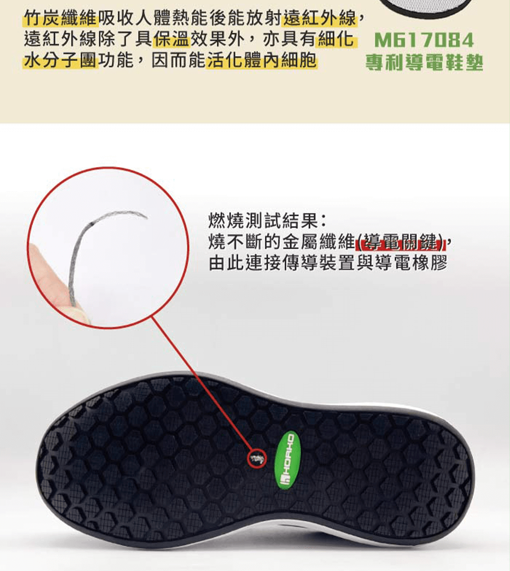 整面鞋底都能接地，無死角