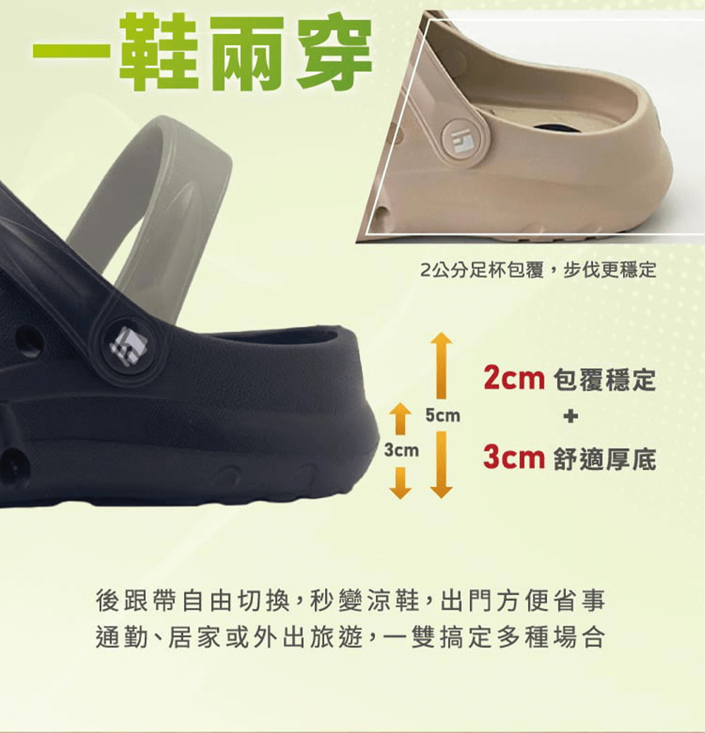 一鞋兩穿，自由變換